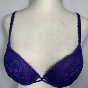 ❤️3/$30 Victoria's Secret Miraculous Plunge Bombshell Add-2-Cups Bra - Size 36A